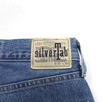 Levi's Silver Tab loose-fit baggy tapered denim jeans, size M, indigo and blue, A3421-0001