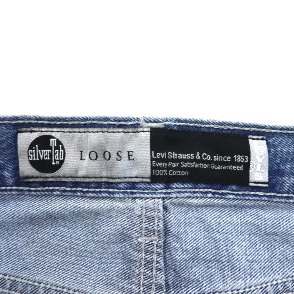 Levi's Silver Tab loose-fit baggy tapered denim jeans, size M, indigo and blue, A3421-0001
