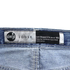 Levi's Silver Tab loose-fit baggy tapered denim jeans, size M, indigo and blue, A3421-0001