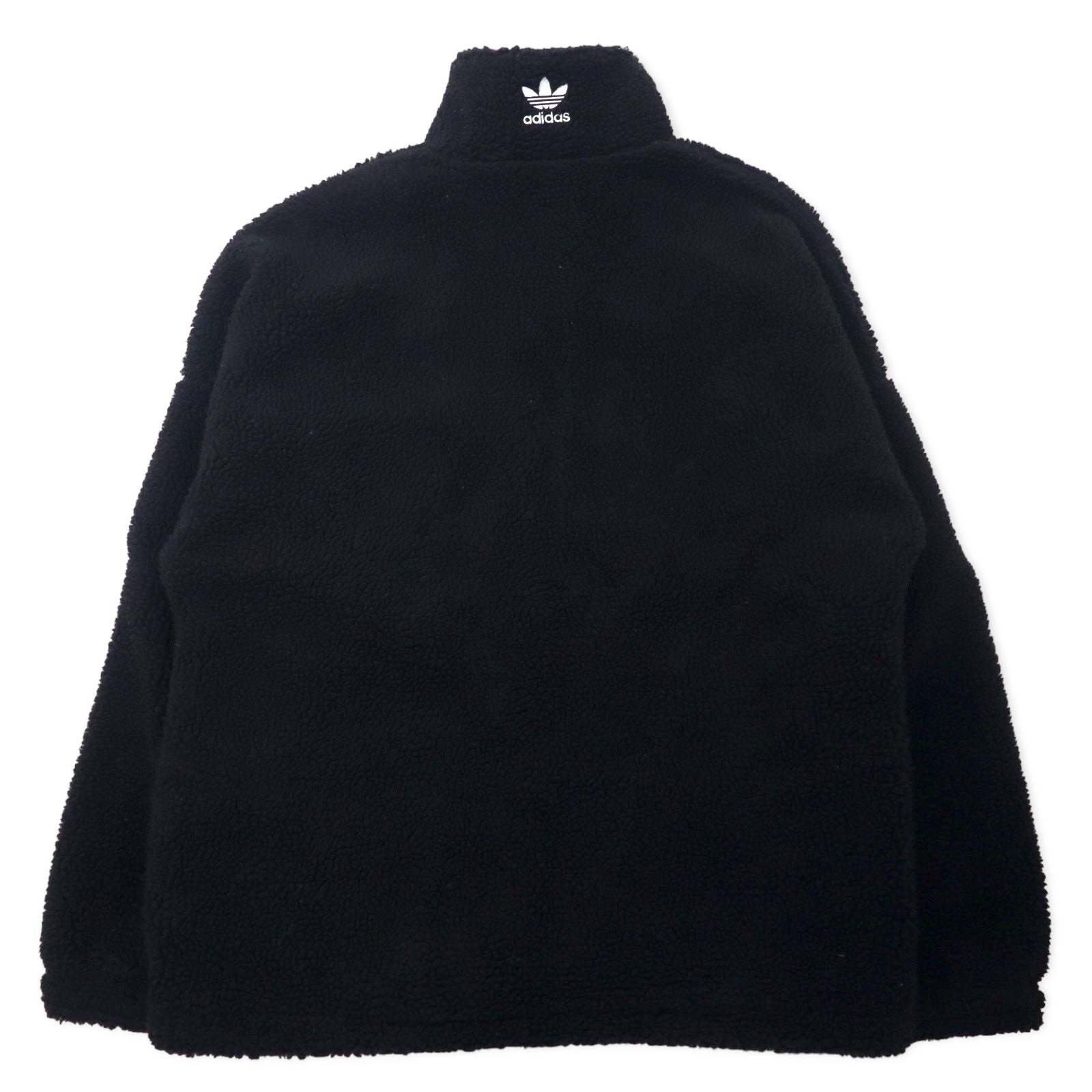 adidas Originals ビッグトレフォイル シェルパ フリースジャケット 2XO ブラック ポリエステル U SHERPA JACKET BIG TRF HC0325