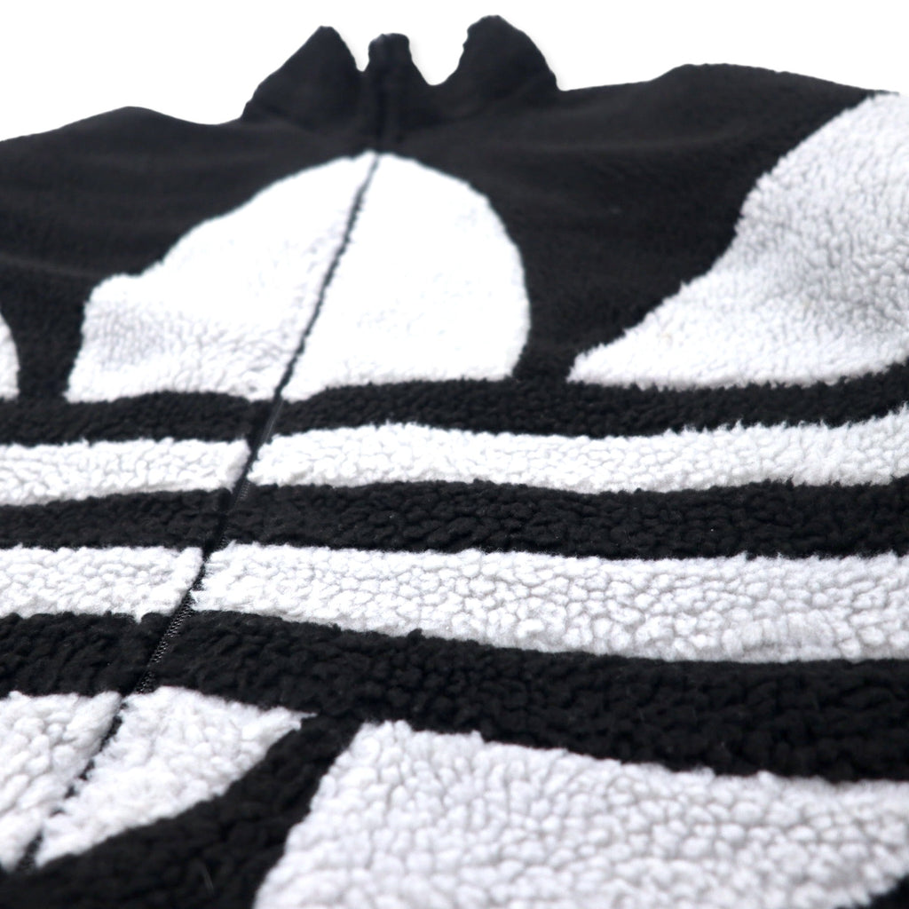 adidas Originals ビッグトレフォイル シェルパ フリースジャケット 2XO ブラック ポリエステル U SHERPA JACKET BIG TRF HC0325