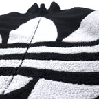 adidas Originals ビッグトレフォイル シェルパ フリースジャケット 2XO ブラック ポリエステル U SHERPA JACKET BIG TRF HC0325