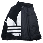 adidas Originals ビッグトレフォイル シェルパ フリースジャケット 2XO ブラック ポリエステル U SHERPA JACKET BIG TRF HC0325