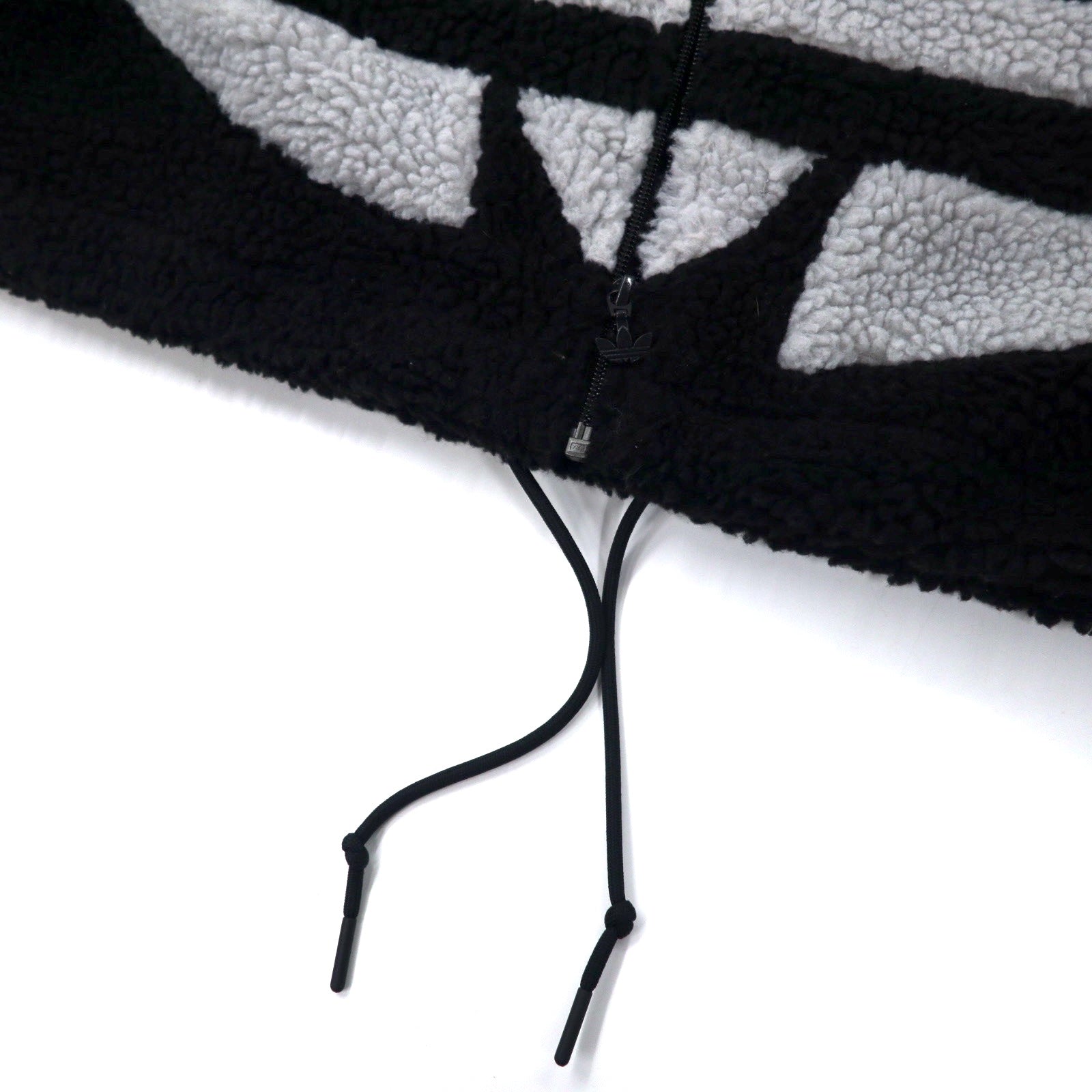 adidas Originals ビッグトレフォイル シェルパ フリースジャケット 2XO ブラック ポリエステル U SHERPA JACKET BIG TRF HC0325