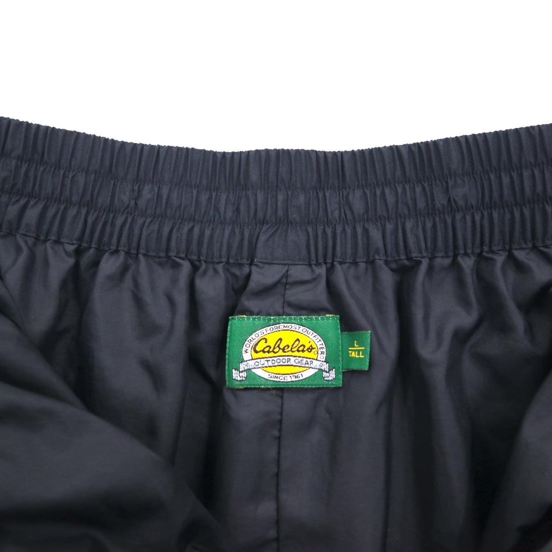 Cabela’s 防水 ゴアテックス GORE-TEX アウトドア ダブルニー レインパンツ L ブラック 裾ジップ スリット