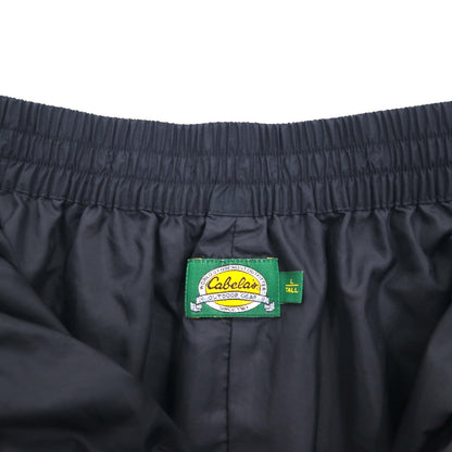 Cabela’s 防水 ゴアテックス GORE-TEX アウトドア ダブルニー レインパンツ L ブラック 裾ジップ スリット