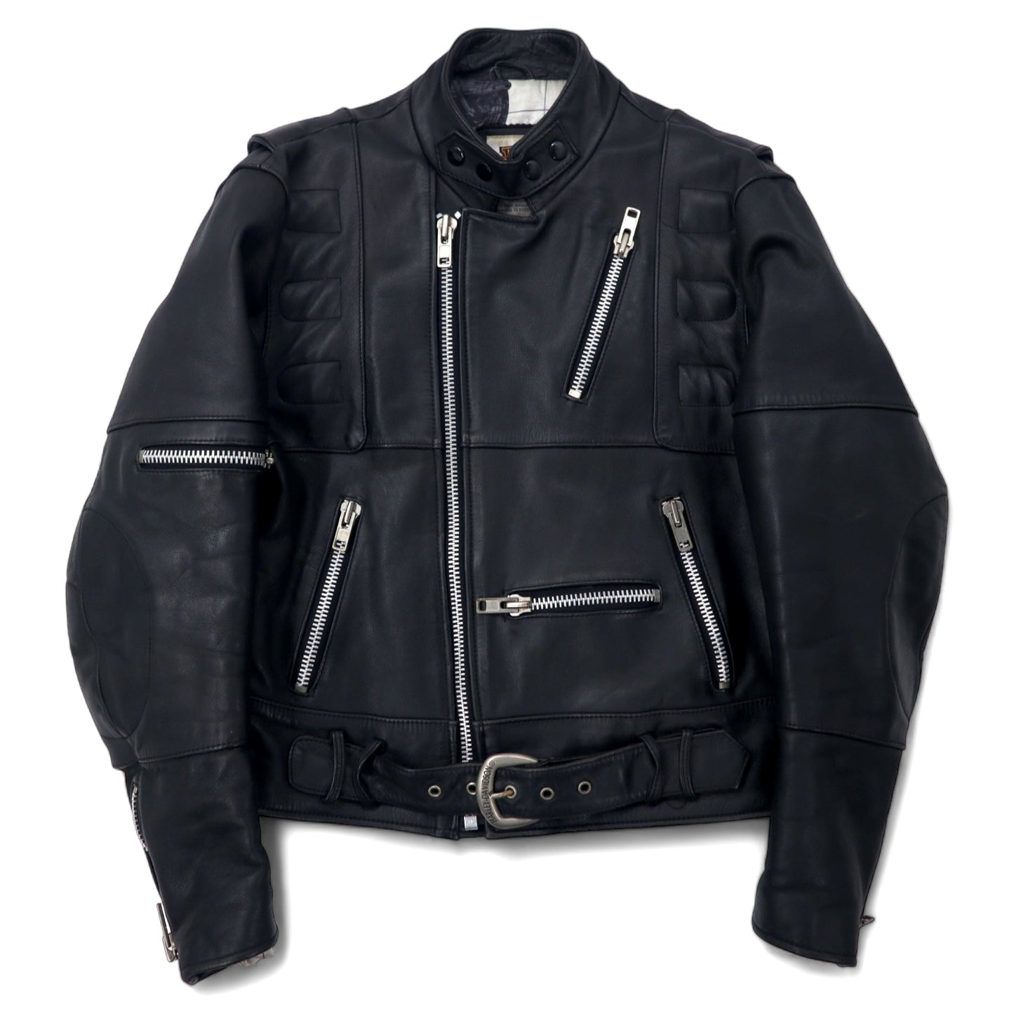 HARLEY DAVIDSON Double Riders Jacket Leather Jacket 38 Black Cowhide –  日本然リトテ