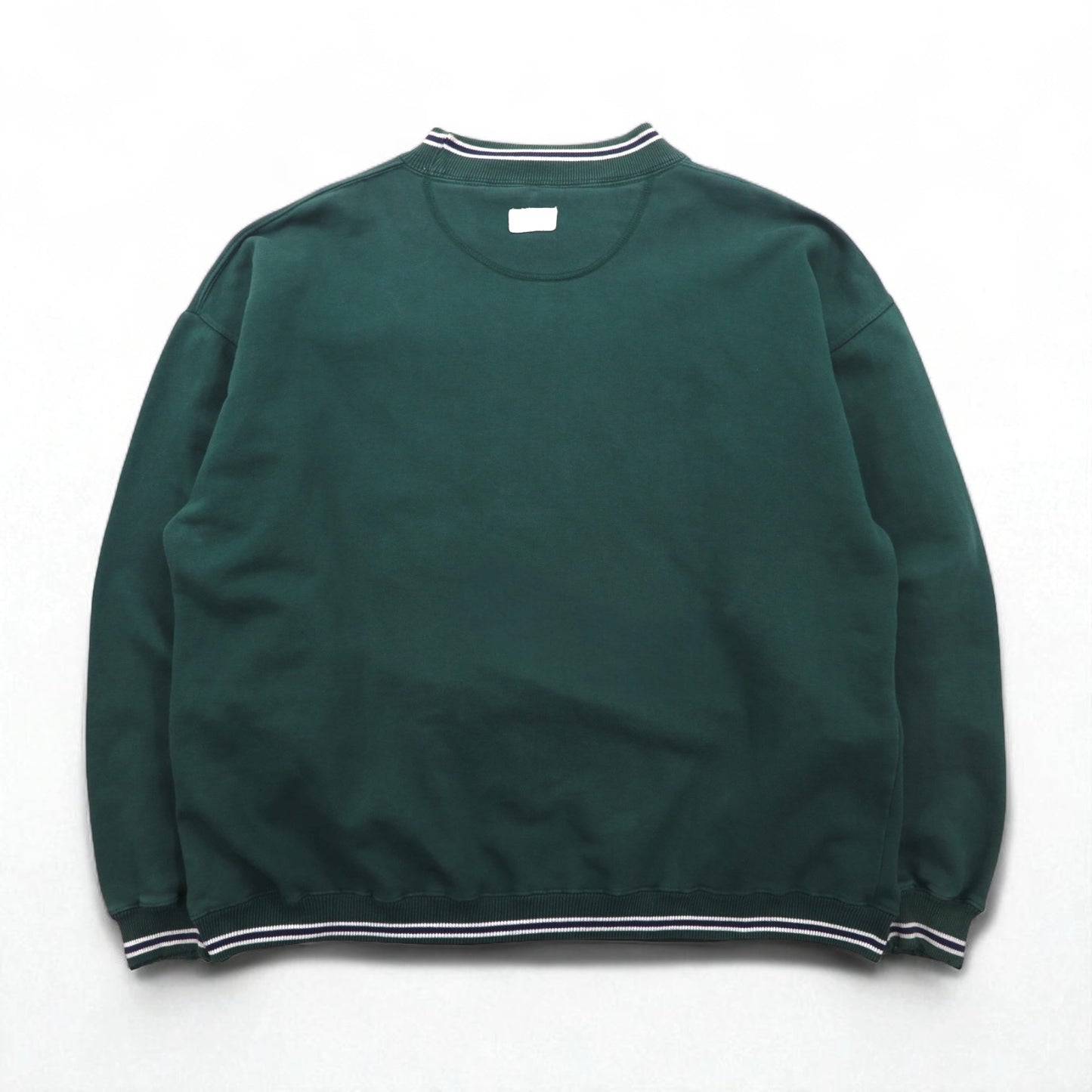 GEAR FOR SPORT 90年代 BIG COTTON リブライン カレッジプリント スウェット トレーナー L グリーン 3段プリント アーチロゴ INDIANA UNIVERSITY