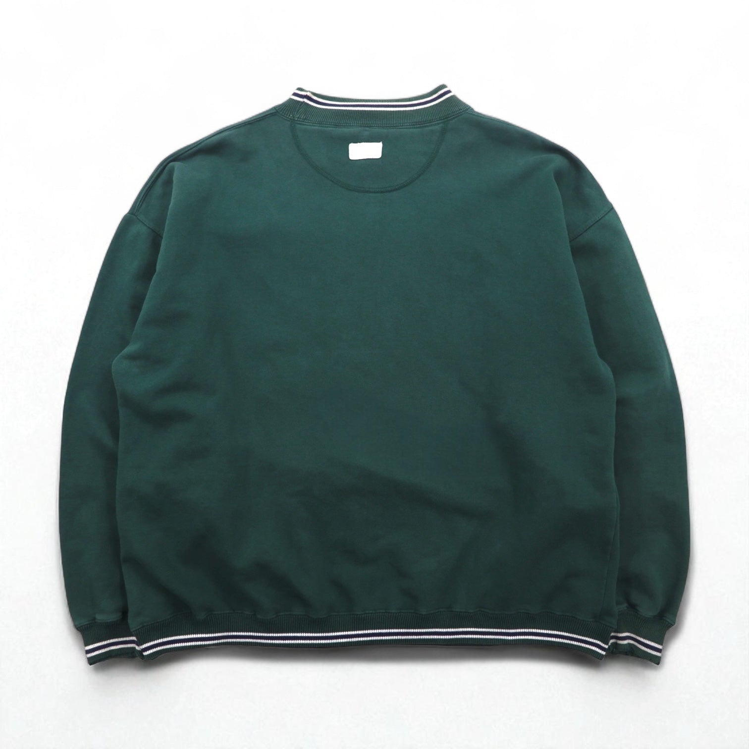 GEAR FOR SPORT 90年代 BIG COTTON リブライン カレッジプリント スウェット トレーナー L グリーン 3段プリント アーチロゴ INDIANA UNIVERSITY