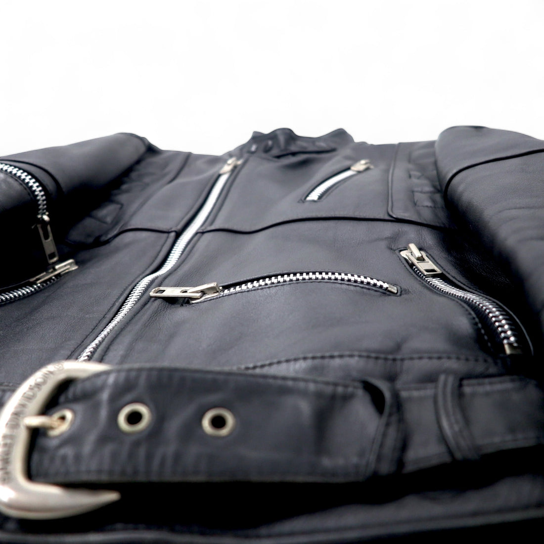 HARLEY DAVIDSON Double Riders Jacket Leather Jacket Size 38 Black Cowhide