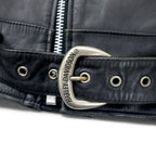 HARLEY DAVIDSON Double Riders Jacket Leather Jacket Size 38 Black Cowhide