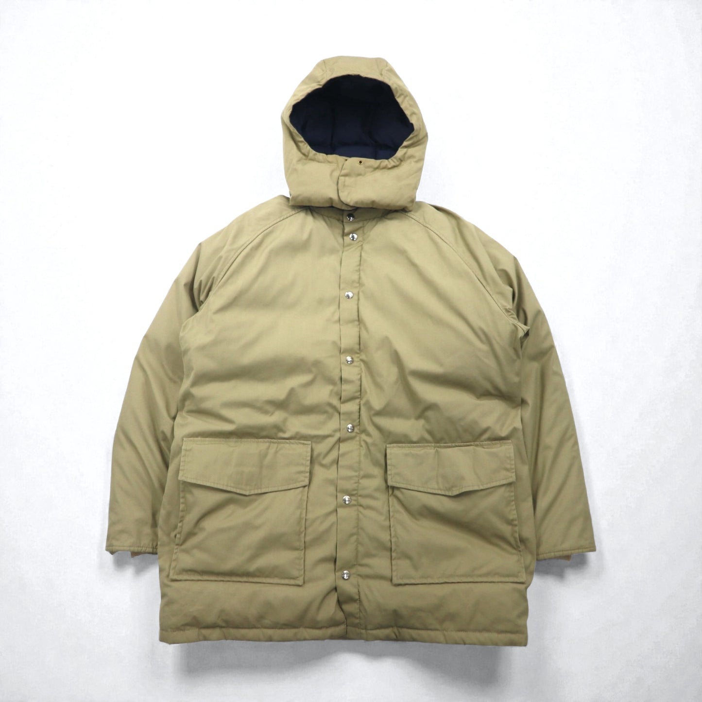 Woolrich 80年代 65/35クロス ボリューム ダウンジャケット XL ベージュ 白タグ フード着脱 ドローコード