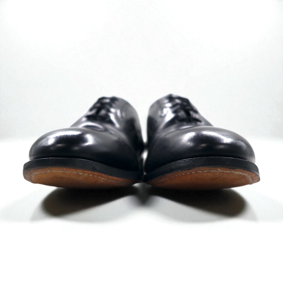 Johnston &amp; Murphy USA Heritage Cap Toe Straight Tip Dress Shoes, Size 27.5cm, Black Leather, 13436 15-1161 603N