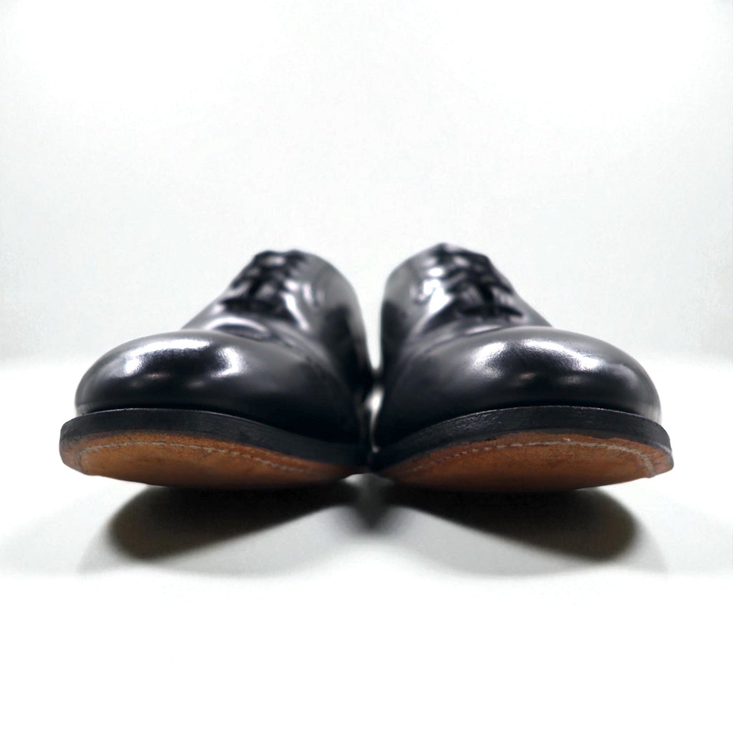 Johnston &amp; Murphy USA Heritage Cap Toe Straight Tip Dress Shoes, Size 27.5cm, Black Leather, 13436 15-1161 603N