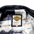 HARLEY DAVIDSON Double Riders Jacket Leather Jacket Size 38 Black Cowhide