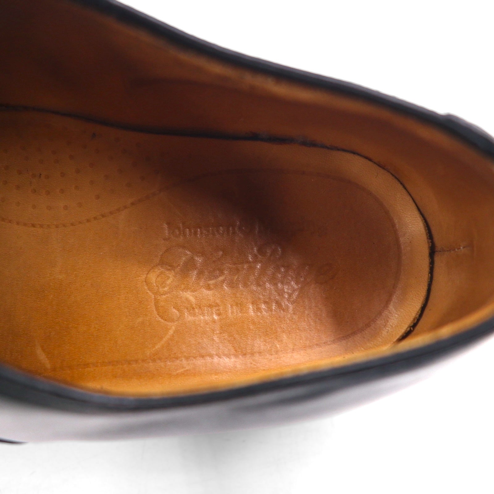 Johnston &amp; Murphy USA Heritage Cap Toe Straight Tip Dress Shoes, Size 27.5cm, Black Leather, 13436 15-1161 603N