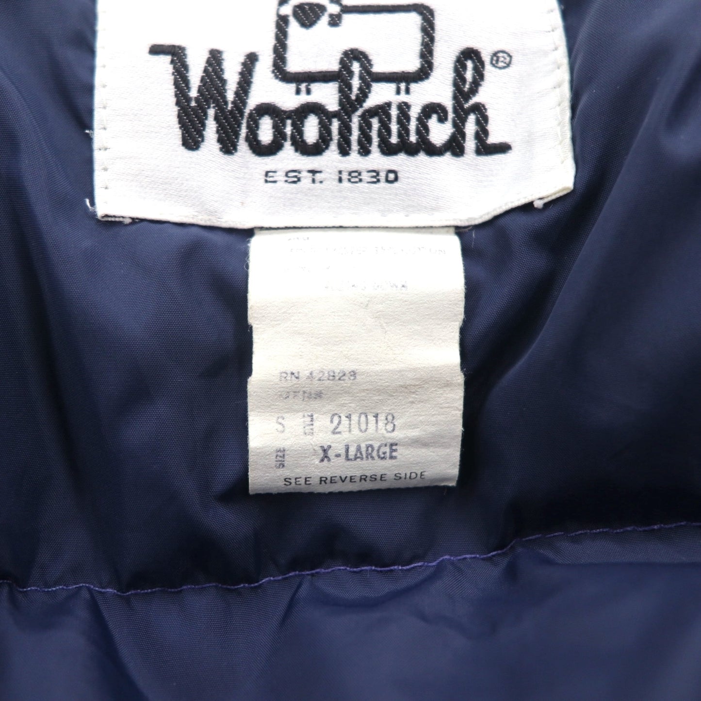 Woolrich 80年代 65/35クロス ボリューム ダウンジャケット XL ベージュ 白タグ フード着脱 ドローコード