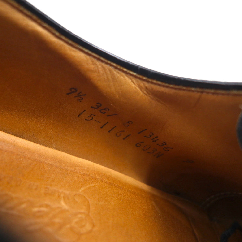 Johnston &amp; Murphy USA Heritage Cap Toe Straight Tip Dress Shoes, Size 27.5cm, Black Leather, 13436 15-1161 603N