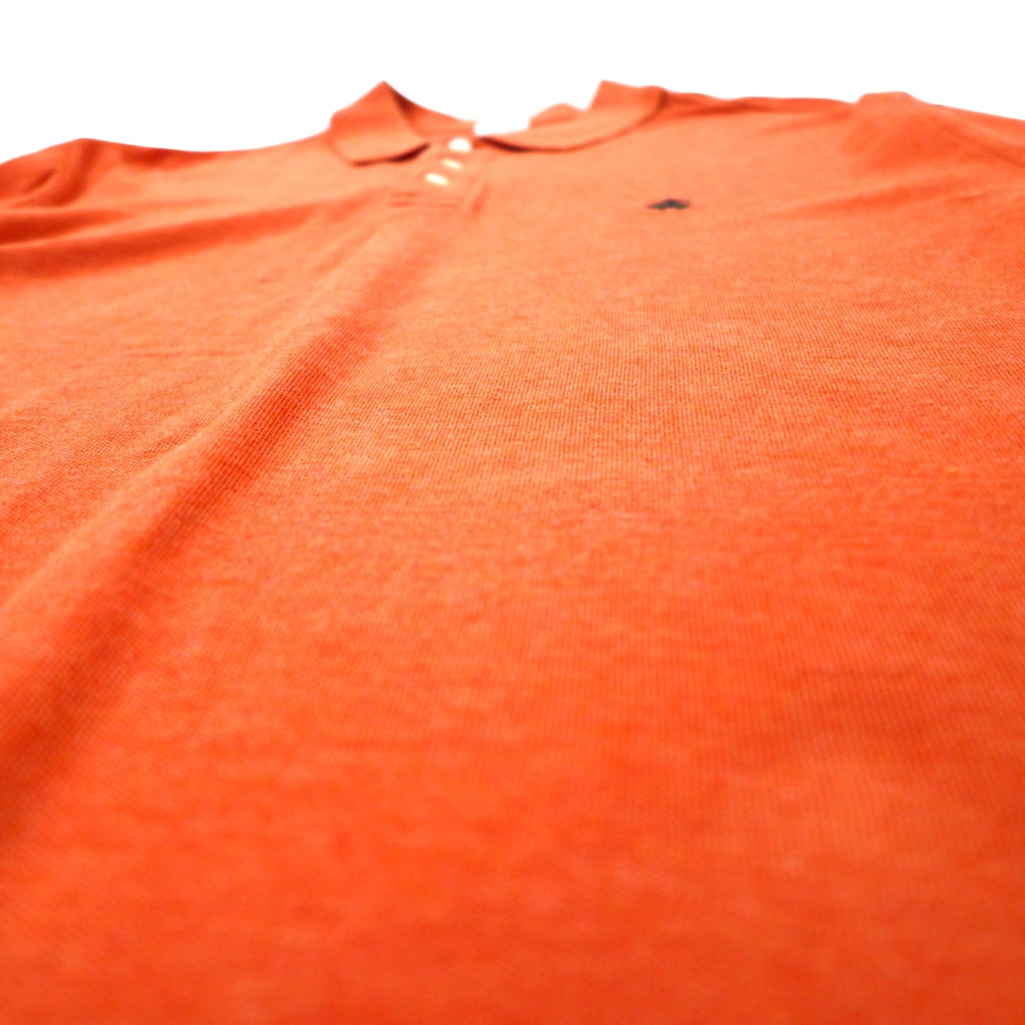 Brooks Brothers 長袖 ポロシャツ XL オレンジ コットン 鹿の子 ワンポイントロゴ刺繍