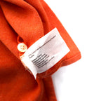 Brooks Brothers Long Sleeve Polo Shirt, XL, Orange, Cotton, Pique, One Point Logo Embroidery