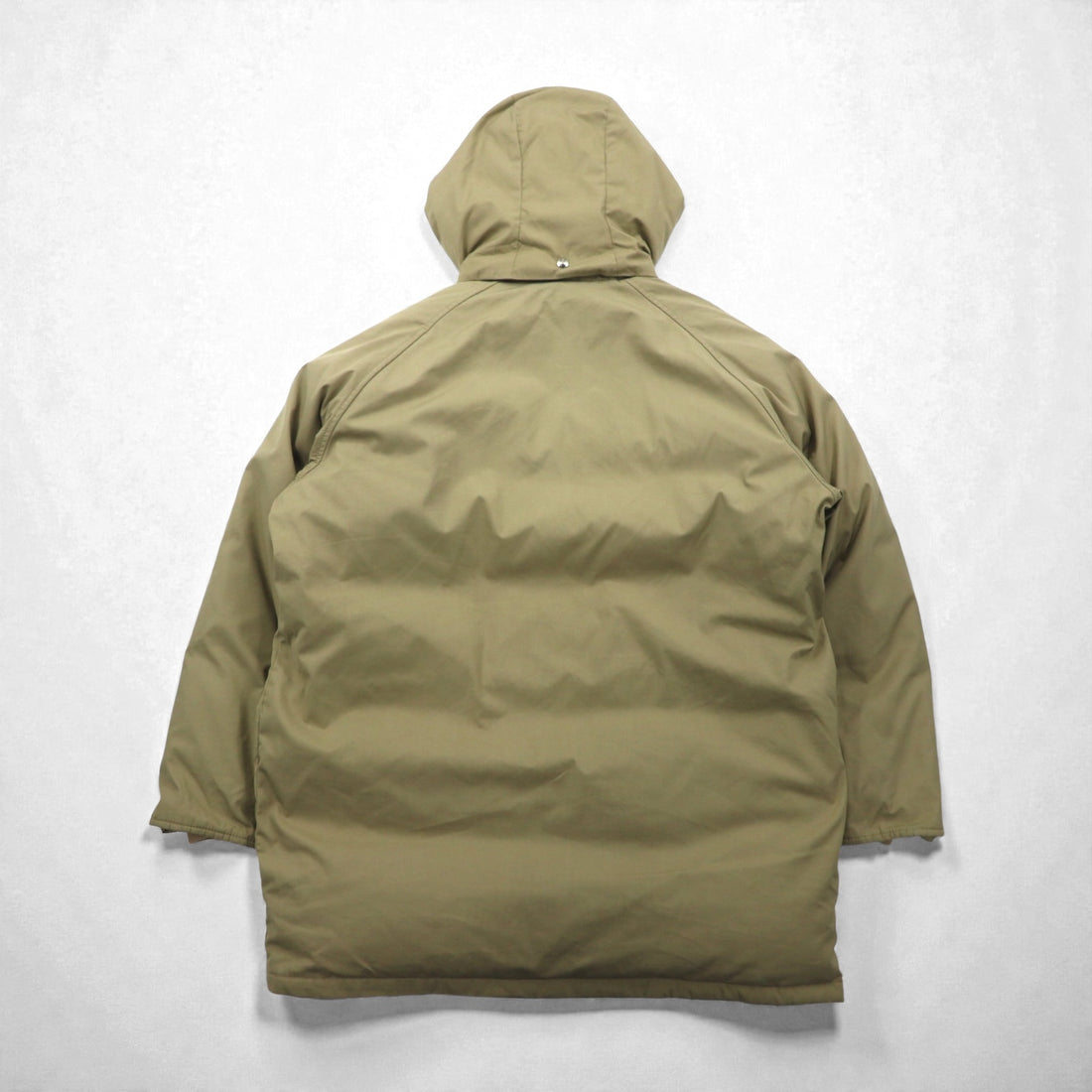 Woolrich 80s 65/35 Cross Volume Down Jacket, XL, Beige, White Tag, Removable Hood, Drawcord
