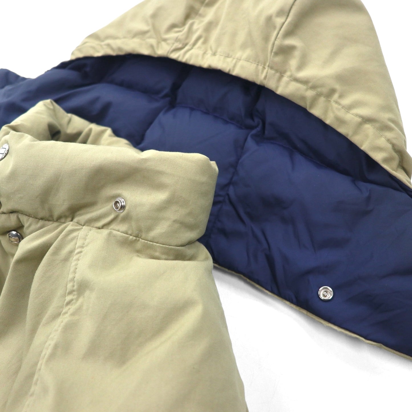 Woolrich 80年代 65/35クロス ボリューム ダウンジャケット XL ベージュ 白タグ フード着脱 ドローコード