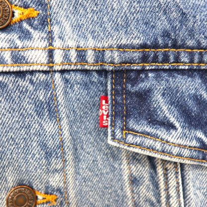Levi's USA-Made Relaxed Trucker Denim Trucker Jacket, Size L, Indigo and Blue, 70507-0389