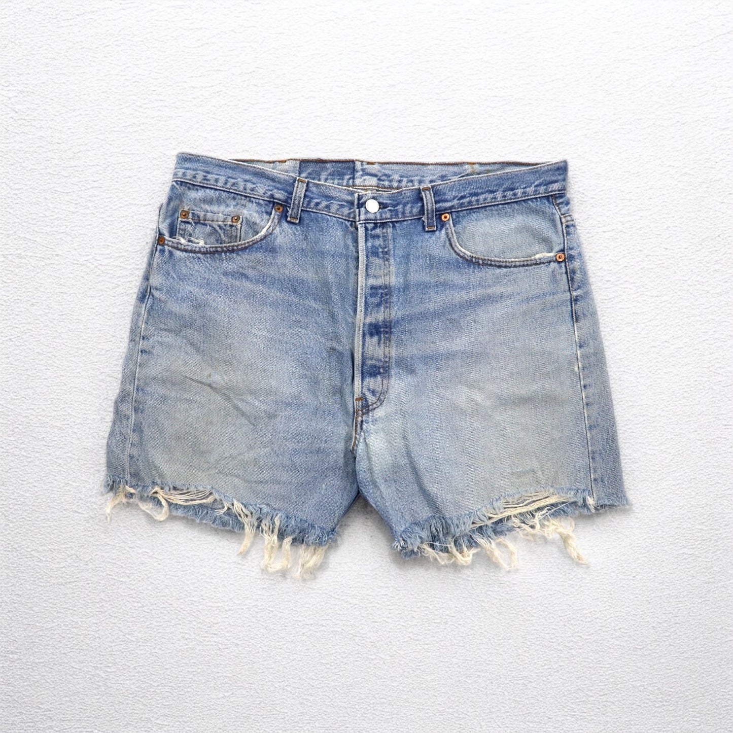 Levi's 90年代 USA製 501XX カットオフ デニム ショートパンツ XL インディゴ ブルー ボタン裏520 501-0000