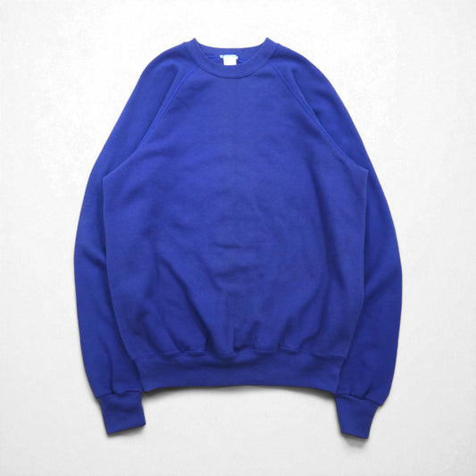 USA製 90年代 ブランク スウェットシャツ トレーナー XL ブルー 無地 コットン 裏起毛