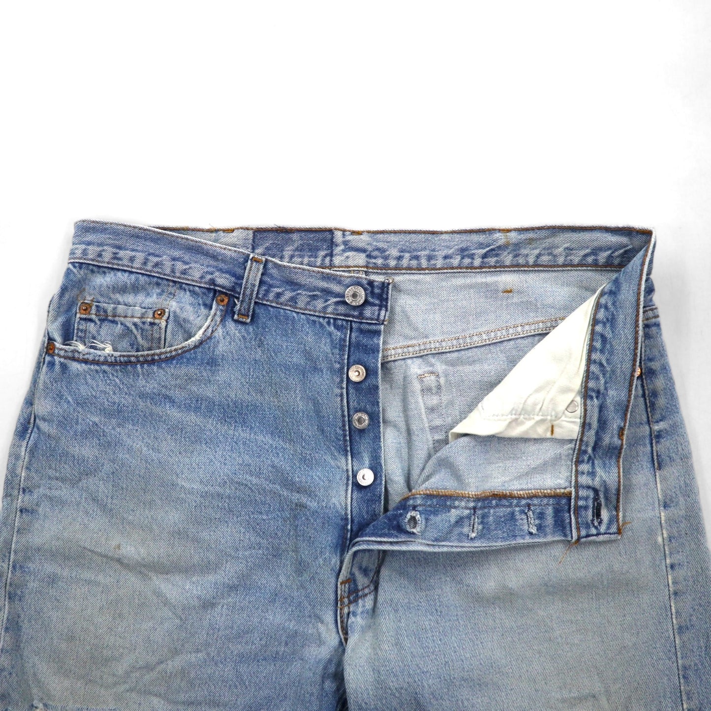 Levi's 90年代 USA製 501XX カットオフ デニム ショートパンツ XL インディゴ ブルー ボタン裏520 501-0000