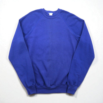 USA製 90年代 ブランク スウェットシャツ トレーナー XL ブルー 無地 コットン 裏起毛