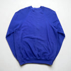 Made in the USA, 90s Blank Sweatshirt, XL, Blue, Solid Cotton, Brushed Lining