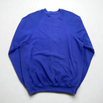 USA製 90年代 ブランク スウェットシャツ トレーナー XL ブルー 無地 コットン 裏起毛