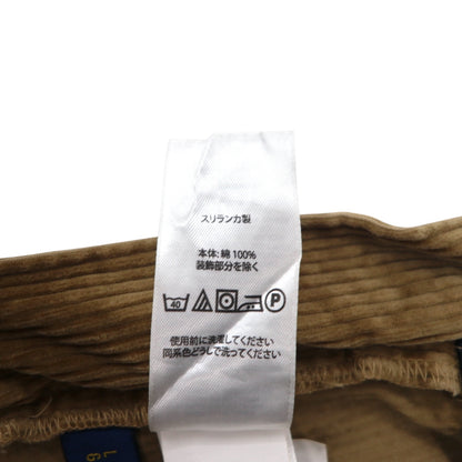 Polo Ralph Lauren イージー スラックス コーデュロイ チノパンツ L ベージュ 太畝 テーパード ダブルカフス