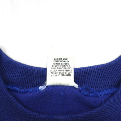 USA製 90年代 ブランク スウェットシャツ トレーナー XL ブルー 無地 コットン 裏起毛