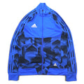 adidas トラックジャケット ジャージ M ブルー CLIMALITE 3ストライプ RENGI B46918