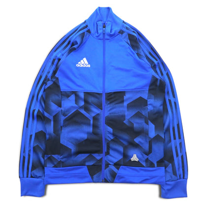 adidas トラックジャケット ジャージ M ブルー CLIMALITE 3ストライプ RENGI B46918