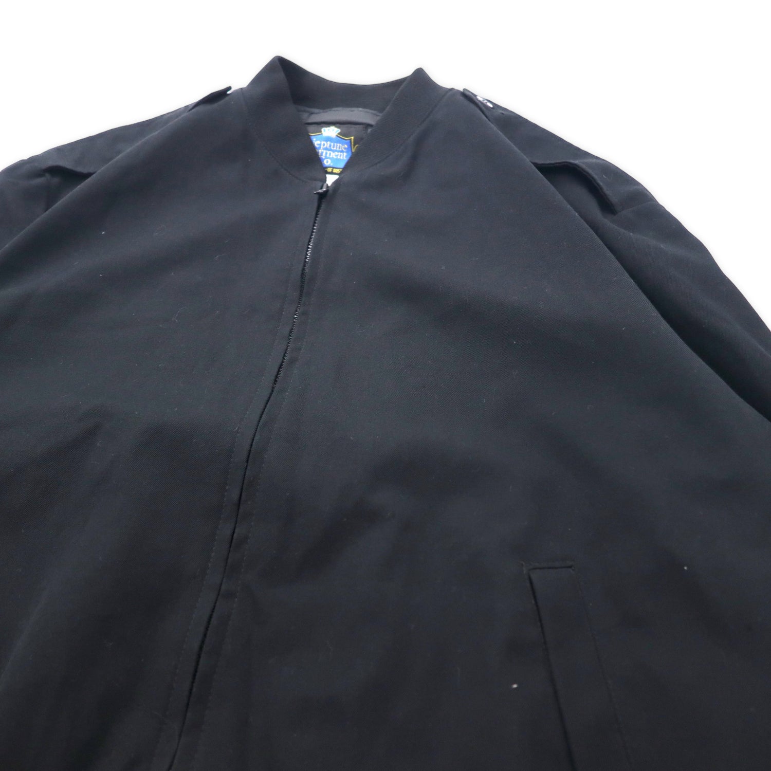 US Navy Windbreaker Jacket 90s Officer Jacket XL Black Polyester 