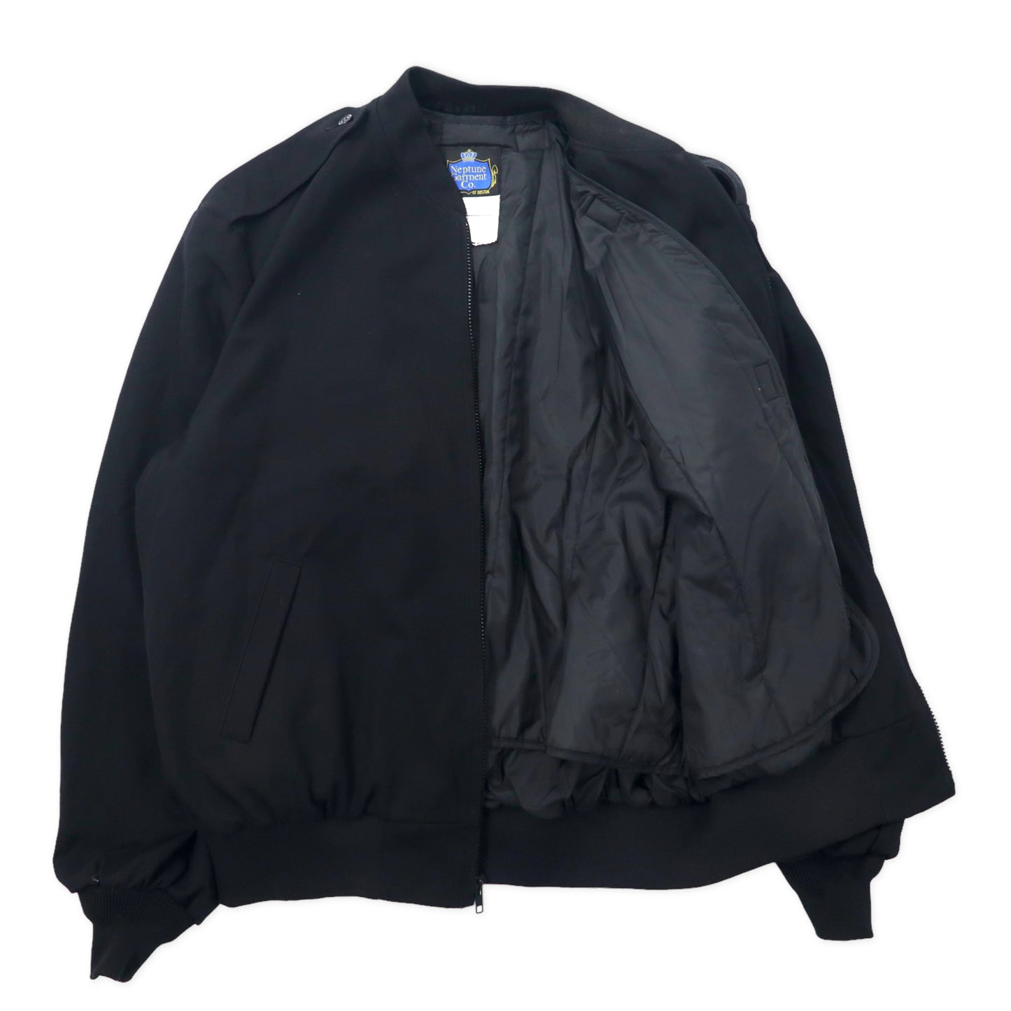 US Navy Windbreaker Jacket 90s Officer Jacket XL Black Polyester