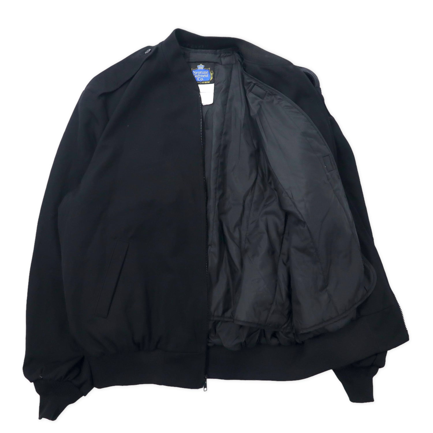 US Navy Windbreaker Jacket 90s Officer Jacket XL Black Polyester 