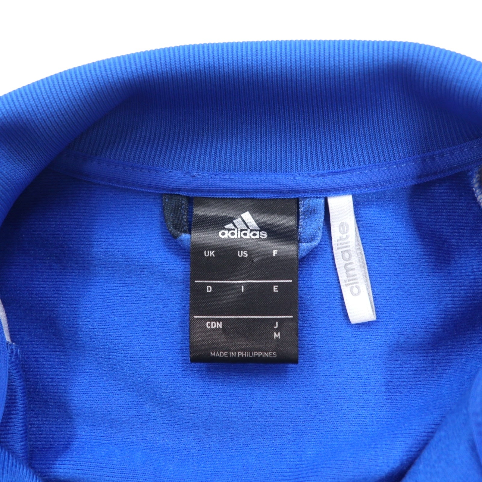 adidas トラックジャケット ジャージ M ブルー CLIMALITE 3ストライプ RENGI B46918