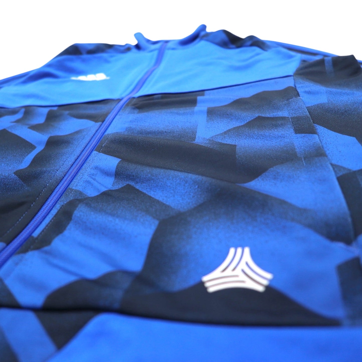 adidas トラックジャケット ジャージ M ブルー CLIMALITE 3ストライプ RENGI B46918