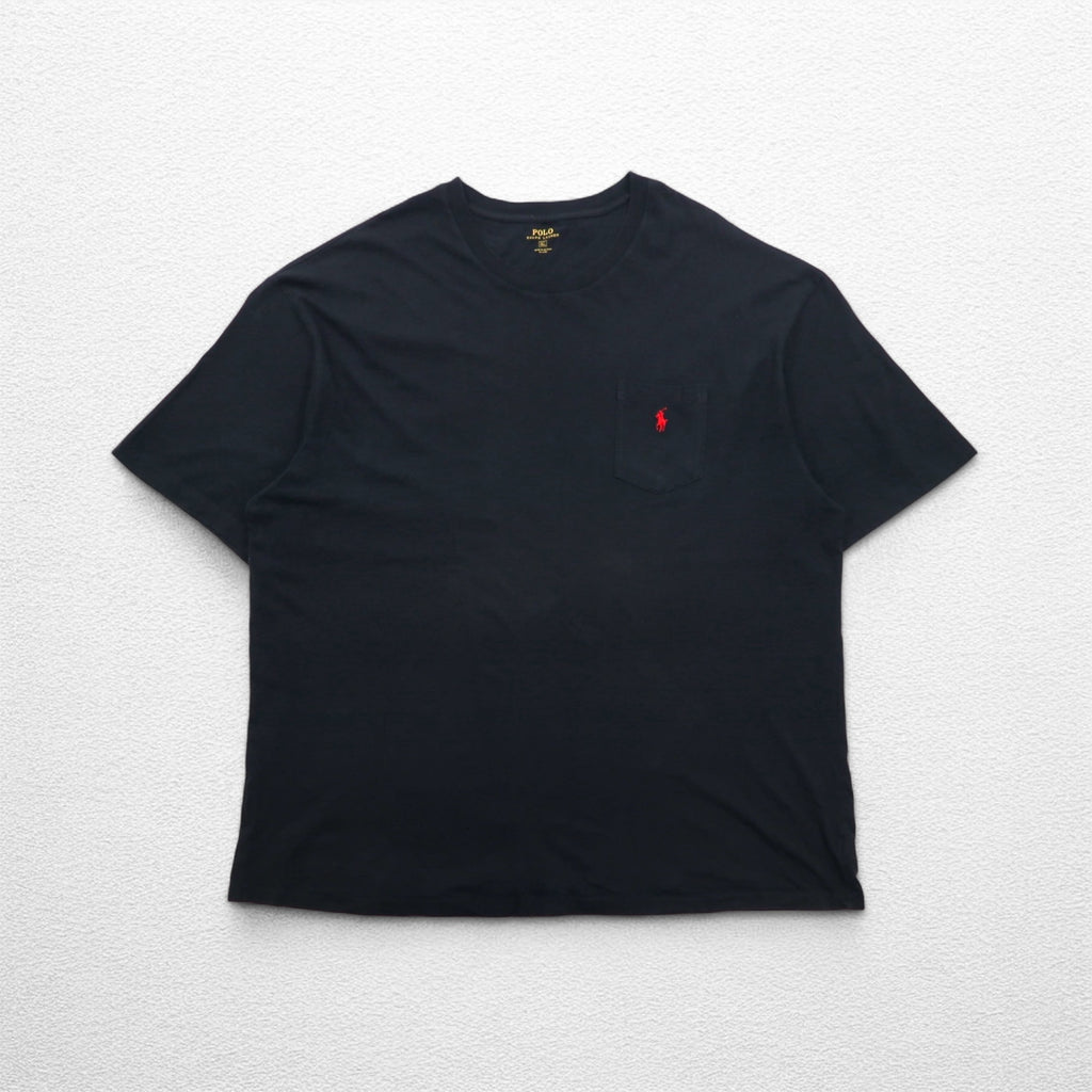 POLO RALPH LAUREN ポケット付き Tシャツ ポケTee 3XL ブラック スモールポニー刺繍