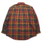 Brooks Brothers ボタンダウンシャツ XL レッド イエロー グリーン チェック マルチカラー