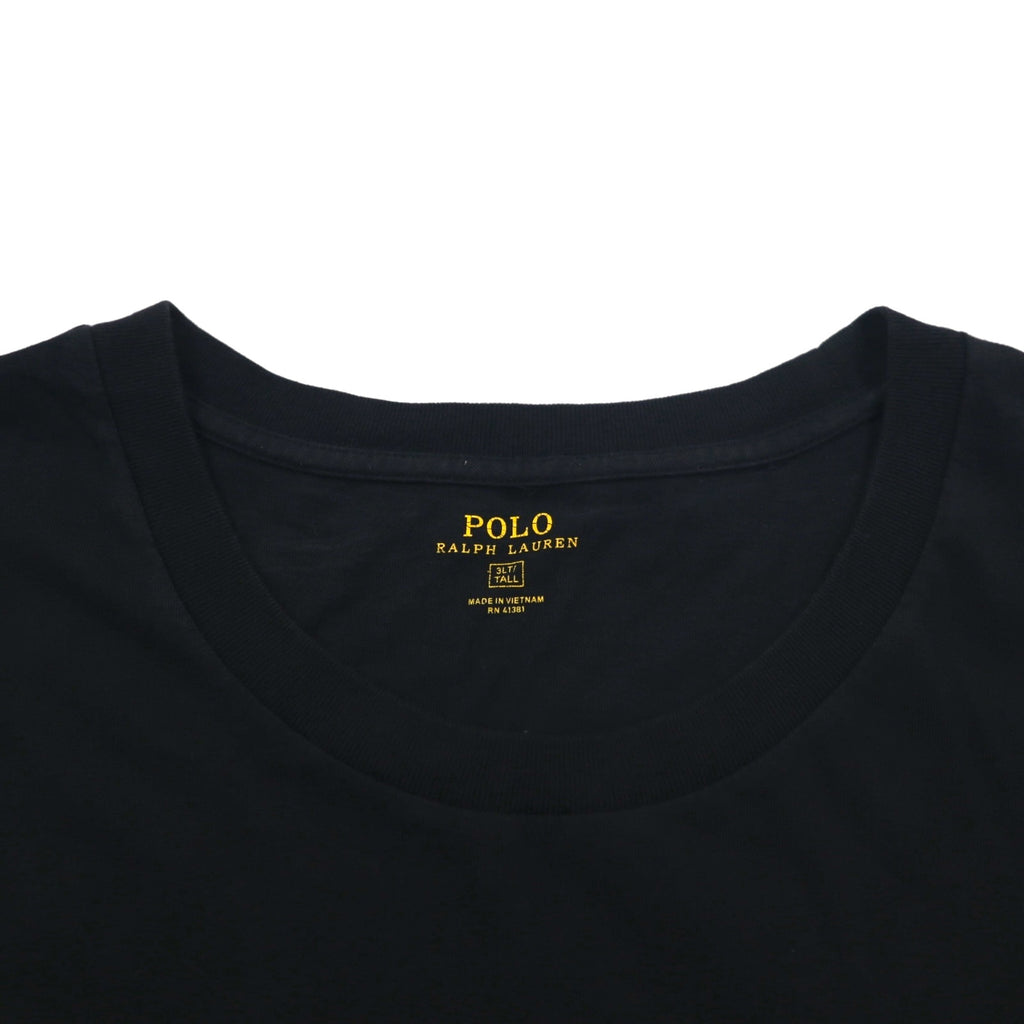 POLO RALPH LAUREN ポケット付き Tシャツ ポケTee 3XL ブラック スモールポニー刺繍