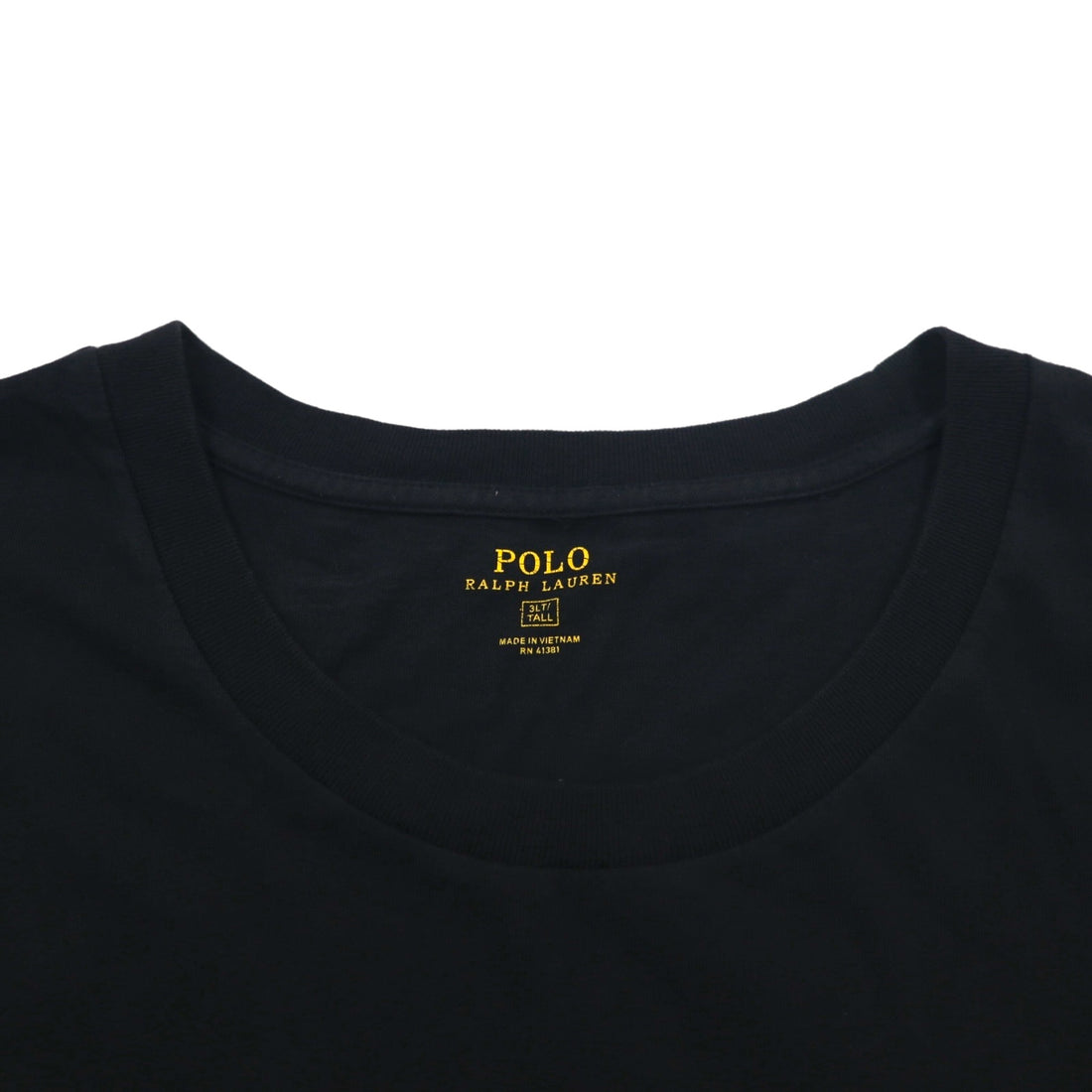 POLO RALPH LAUREN ポケット付き Tシャツ ポケTee 3XL ブラック スモールポニー刺繍