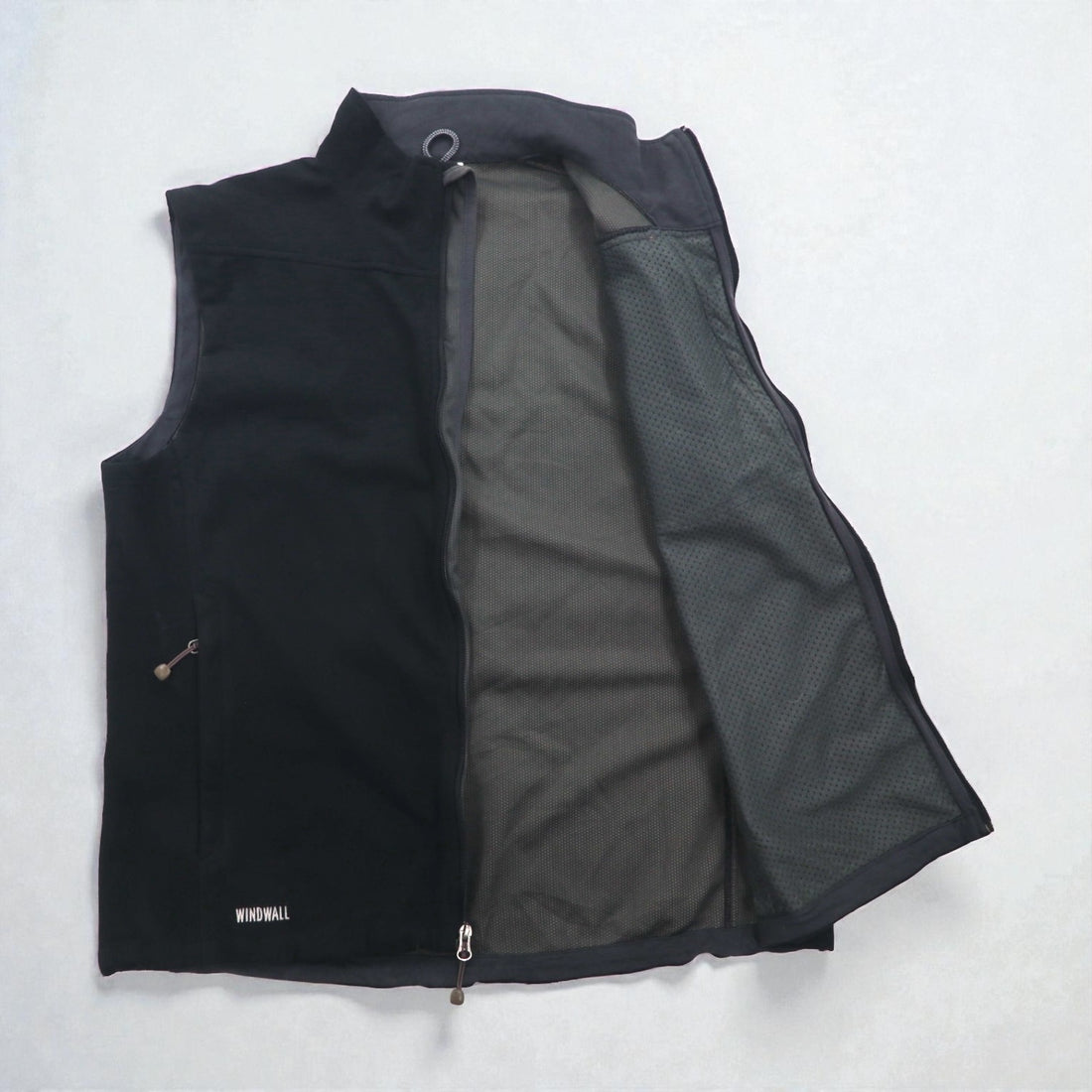 THE NORTH FACE フルジップ フリース ベスト L ブラック WINDWALL ポリエステル