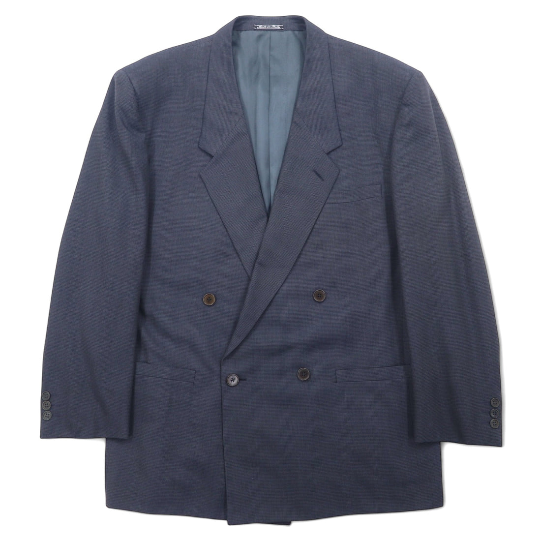 日本然リトテ-古着オンライン-Gianni Versace イタリア製 オールド ダブル テーラードジャケット L グレー ウール-Gianni Versace Italy Made Vintage Double Tailored Jacket L Gray Wool