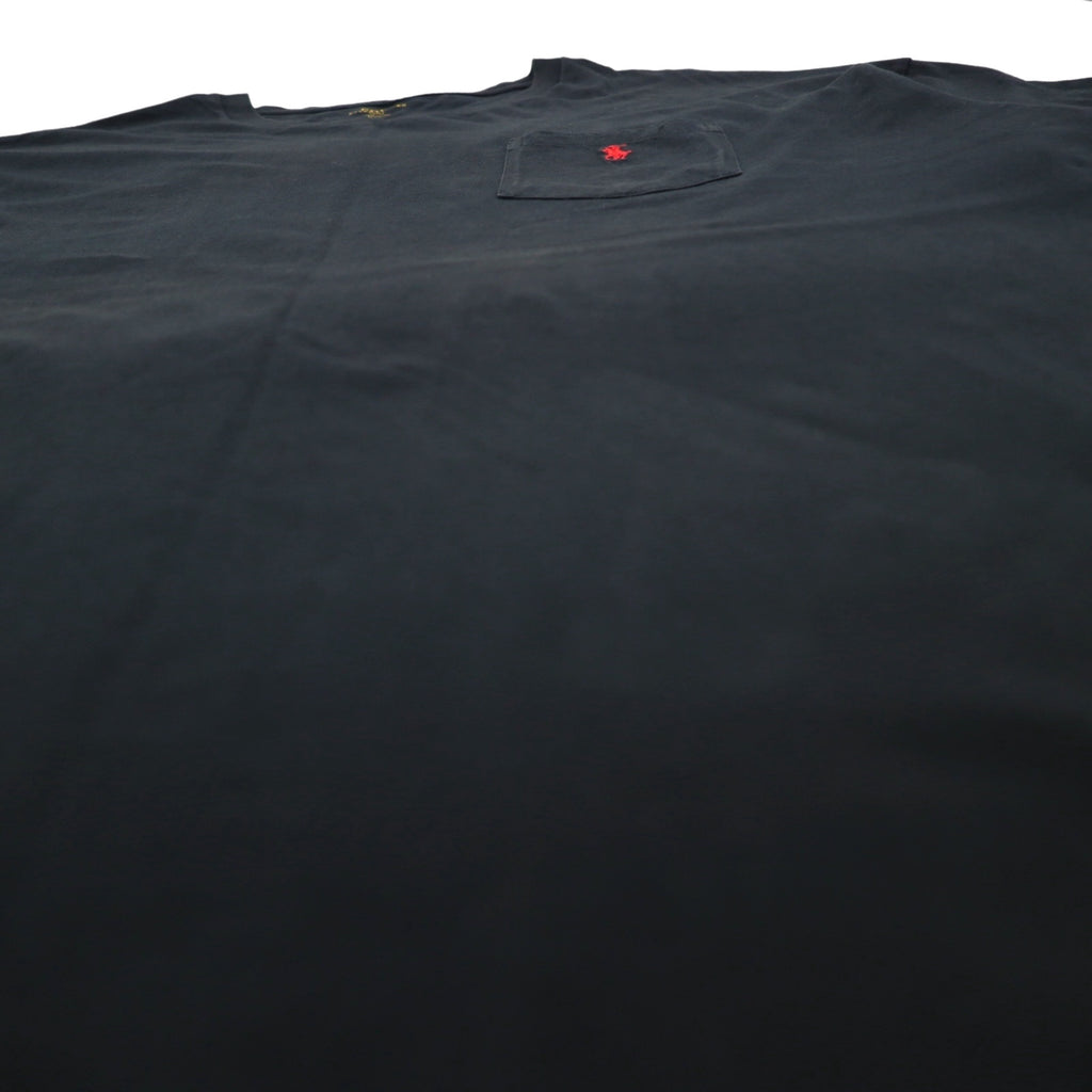 POLO RALPH LAUREN ポケット付き Tシャツ ポケTee 3XL ブラック スモールポニー刺繍