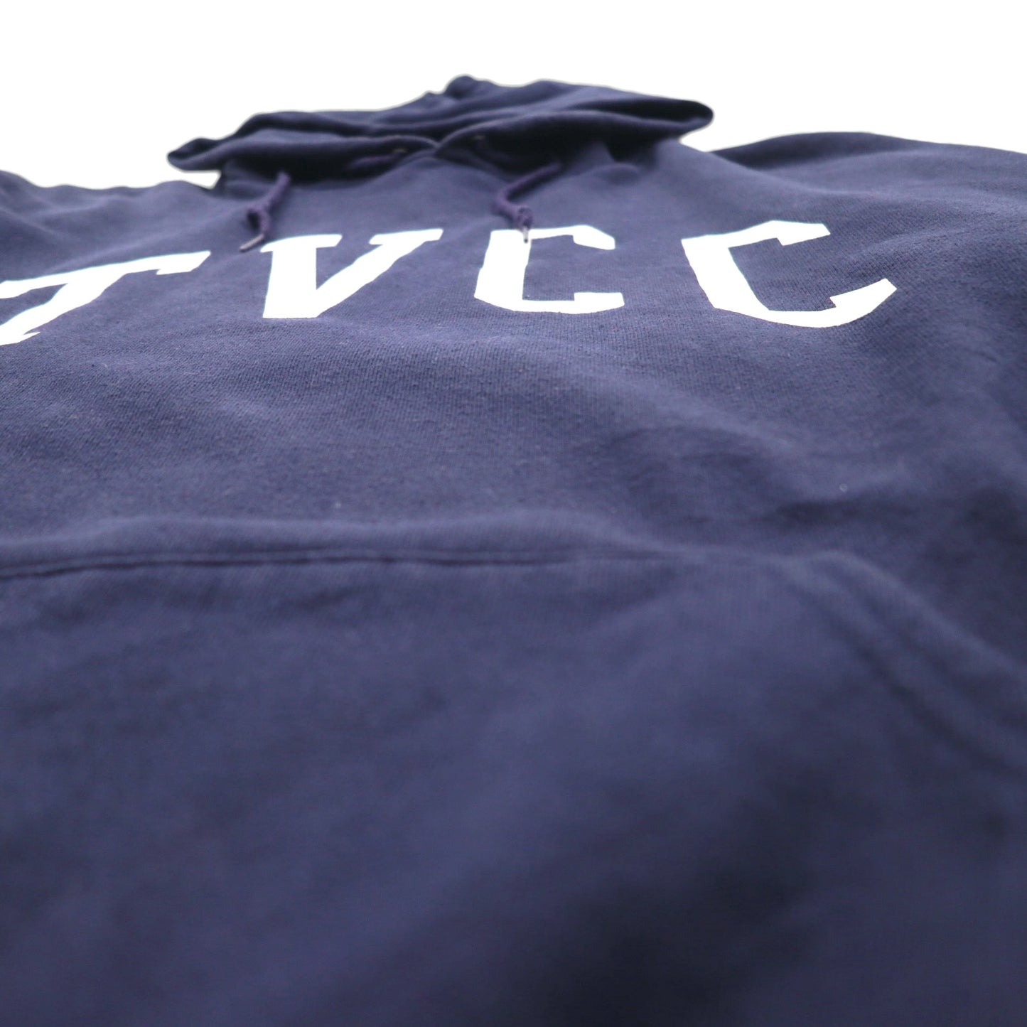 90s OARSMAN College Print Pullover Hoodie, Size XL, Navy, Fleece-Lined, TVCC Arch Logo, Made in Mexico